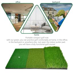 Aids 3in1 Golf Hitting Mat Outdoor TriTurf Golf Pads Practise Training Lawn Indoor for Outdoor Exercise Sport Ornaments
