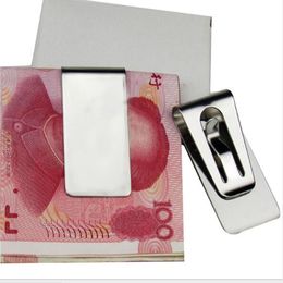 40Pcslot Whole Mini Stainless Steel Money Cash Clip Credit Card Holder Wallet Silver Men DHL FEDEX SF 2922114