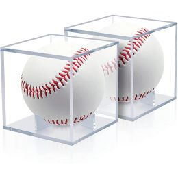Softball Quality AcrylicNo. 9 Baseball Box Display Golf Tennis Ball Transparent Case For Souvenir Storage Box Holder Uv Protection Dust