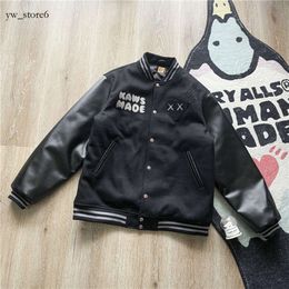 Human Made Jacket Sheep Embroidery Leather Human Made Sleeve Men's Women's Humanmade High End Luxury Lightweight Breathable Fashionable and Handsome Jacket 6666