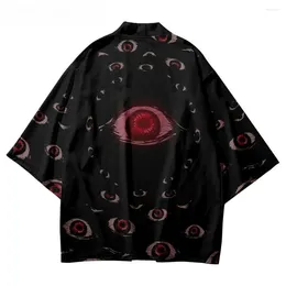 Ethnic Clothing Design Eye Print Traditional Kimono 2024 Japanese Style Women Men Streetwear Beach Cardigan Fashion Cosplay Haori Shirts Top