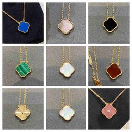 Jewelry Four Clover Designer Highly Quality Gold Necklace Valentine Mothers Day for Girlfriend with Box Jewellery ETQ3