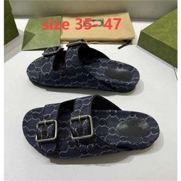 Big Size 35-47 Sandálias de designer de alta qualidade para homens mulheres moda moda clássica de brocade flora