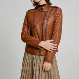 Women's Leather 2024 Jackets Genuine Sheepskin Jacket Spring Autumn Real Coat