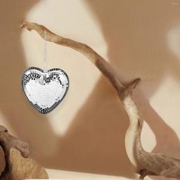 Decorative Figurines Disco Party Decorations Decorate Mirror Surface Ball Silver Iron Reflective Heart Shaped
