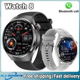 Watches New Original Watch 4 Smartwatch Men Women BT Wireless Call Voice Assistant GPS Sports Fitness Watch 8 Smartwatch For Android IOS