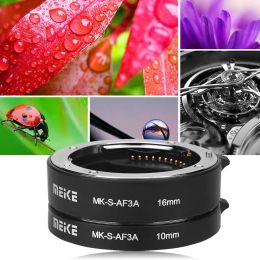 Accessories Meike MKSAF3A Auto Focus Macro Extension Tube 10mm 16mm Ring For Sony EMount FEMount A7 A7M2 NEXF3 NEX6 NEX7 A6300 A6500