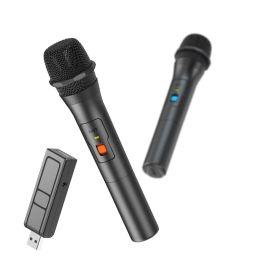 Microphones 1 Pair Vhf Wireless Microphone System Kits Usb Receiver Handheld Karaoke Microphone Home Party Smart Tv Speaker Singing Mic