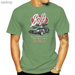 Men's T-Shirts Back to the Future Biffs Automotive Hill Valley Mens T-shirt California Delorean Casual Short sleeved T-shirt 010814XW