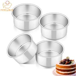 Moulds Aluminium Small Cake Pans Round Mini Cheesecake Pans With FixedRemovable Bottom Small Cake Mould Bake Pans