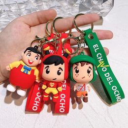 Keychains Friday Night Funk Keychain Anime Cute Doll Figure Boys Girls El Chavo Keyring Pendent Key Chain Toy Gift For Kids Men Women Fans