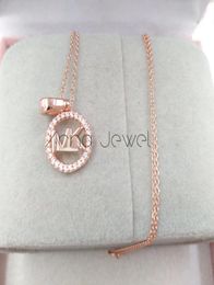 New Jewellery friendship M style Rose Gold 925 Sterling silver initial necklaces for women string chains pendant sets birthday gifts5301834