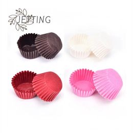 Moulds 500Pcs/Lot Mini Chocolate Paper Liners Baking Muffin Cup Cake Cupcake Cases Solid Colour 2x2cm