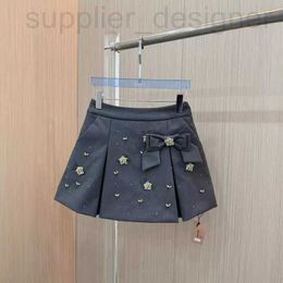 Skirts designer Mm24 summer new fashionable rhinestone flower decoration temperament sweet style slimming short skirt TKF0