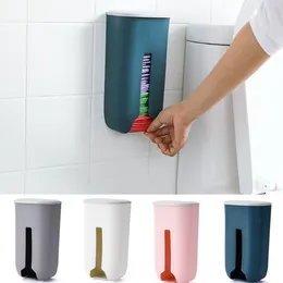 Storage Bottles Kitchen Plastic Bag Wall Mount Garbage Holder Refillable Extractable Trash Saver Organiser