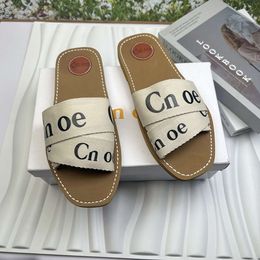 Designer Sandals Luxury Womens Woody Clogs Mule Flat Slide Letter loafers Slippers Pink Summer Beach Platform Canvas Herringbone Shoes new
