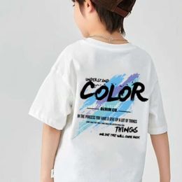 Explosive Street Fashionable T-shirt Short Middle and Big Children's Top Half Sleeved Summer Fashion Instagram