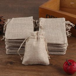 Jewellery Pouches 50x Bag Jute Velours Cord Small