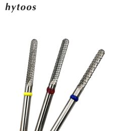 Bits HYTOOS XF F M Rod Shape Carbide Nail Drill Bit 3/32 Manicure Cuticle Clean Burr Electric Machine Drills Accessories Supplier