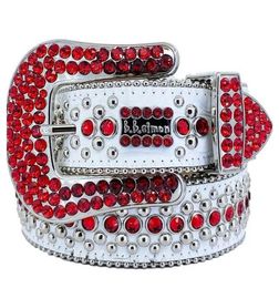 2022 Designer Belt Simon Men's Belt Ladies Sparkling Diamond Black White Blue Red Multicolor2668031