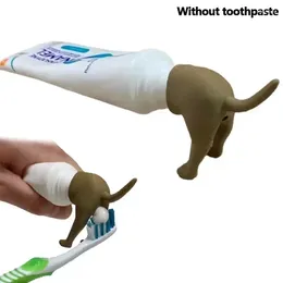 Bath Accessory Set 1ps Toothpaste Dispenser Dog BuPoop Squeezer Silicone Cover Poop Toilet Accessories