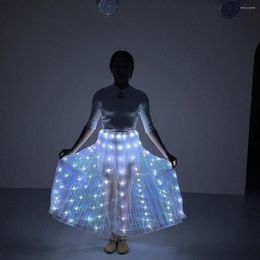 Stage Wear Women Belly Dance Costume Female Led Skirt Dress Type C Rechargeable Battery For Performance Dancing Accessories