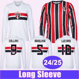 24 25 Sao Paulo Long Sleeve Soccer Jerseys LUCAS CALLERI LUCIANO ARBOLEDA RAFINHA NESTOR DIEGO COSTA FERRARESI Home Away Football Shirts