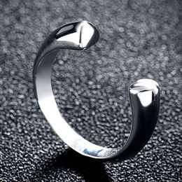 Band Rings Wholesale simple design 925 silver rings carefully shaped open rings womens silver rings Q240427