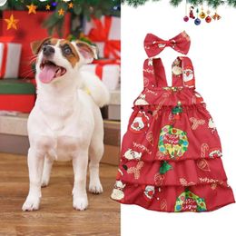 Dog Apparel Christmas Pet Dress Stand Out Adorable Dresses Charming Winter Clothes For Dogs Cats Warm Puppies