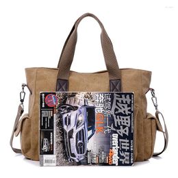 Bag Canvas Fashion Mens Crossbody Bags Solid Colour Multifunction Men Office Vintage With Slit Pocket Shoulder