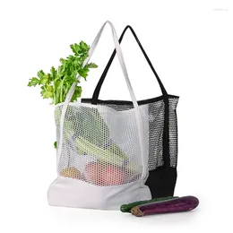 Storage Bags High Capacity Pure Cotton Tote Bag Fruit Shoulder Women Shopping Mesh Net Handbag Supermarket