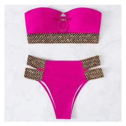 Set Pink Swimsuits Sexy Bikinis Women Swimwear Female Beach Swim Wear Bathing Suits Brazilian Bikini Set Beachwear Pool Bather 2024