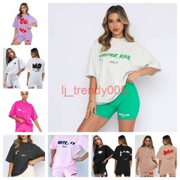 Women Tracksuit Suit Girl White Shirts 2 Pcs/Set Young Breathable Lady T-shirt Shorts Set Loose Solid tight fitting sports pants Soft Women Top Clothes sets