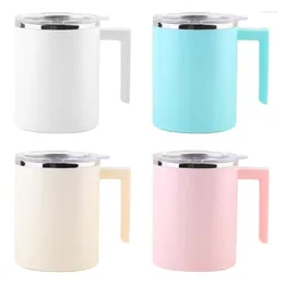 Mugs Magnetic Stirring Coffee Mug Automatic LED Lights Stainless Steel Drinking Cup Innovative Design For Beverage Tea Water