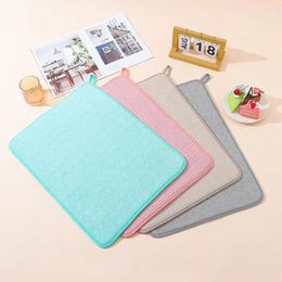 Table Mats Microfiber Dish Drying Mat Absorbent Pad Large Size Kitchen Counter Drainer Tableware Countertop Protection For