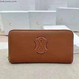 Celiene Bag Dhgate Triomphes Bags Women Luxury Cardholder Ava Designer Wallet Id Card Coin Purses Cowhide Leatherkey Pouch Holders Zippy 3530