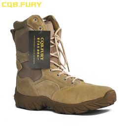 boots CQB.FURY Autumn Unisex Military Tactical Boots Micro fiber desert combat boot Laceup army ventilation boots with Side zipper