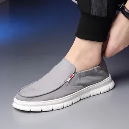 Casual Shoes Summer Men's With One Foot Lazy People's Canvas Black Feet Soft Men Old Beijing Cloth Shoe Trend Designer