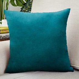 Cushion/Decorative Teal Velvet Cushion Cover Soft Cover 45X45 Case for Living Room Sofa Nordic Home Decor Throw Cover