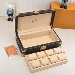 Watch case watch box Brand Clover Bracelet Bracelet Jewelry Box Fashionable Vans&Cleef Box Designer Long Jewelry Box high quality Storage box l ouisvuttionbag