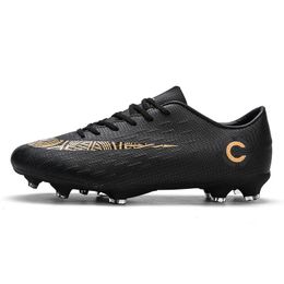 Mens Low Top Football Boots Lightweight FG/TF Soccer Shoes Kids Anti-Slip Outdoor Training Soccer Cleats Large Size 36-48 240422