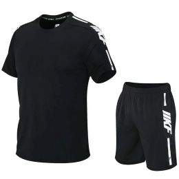 Sets 2 Pcs/Set Men Gym Clothing Set badminton Track and field Sportswear Running Fitness Weight Sports Jogging Marathon Suit