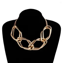 Choker Geometric Exaggerated Collarbone Chain Hip Hop Necklace Women Fashion Cool Thick Collars Party Jewellery