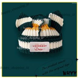 Ball Caps WHYY Fashion Cute Hooded Loverboy Ear Knit Double-layer Warm Beanies Pig Woollen Hat Nice Design Hip-hop Personality Cold 337