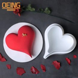 Moulds Heart Shaped Silicone Cake Mold 3D Diamond Love Baking Pan Birthday Fondan Mousse Chocolate Silicone Pastry Molud Tools