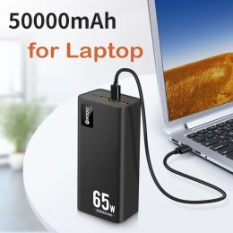 Chargers 50000mAh Power Bank 65W Fast Charging Powerbank Type C PD External Battery Charger For Laptop Notebook iPhone Xiaomi power bank