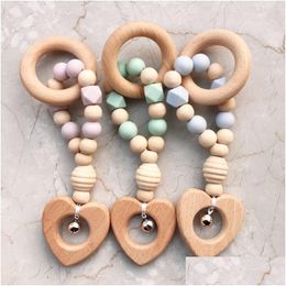 Pacifiers# Ins Baby Pacifier Holders Born Clips Safe Healthy Infant Wooden For Feeding Drop Delivery Kids Maternity Dhs6F