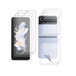 Hydrogel -Filmbildschirmschutz für Samsung Z Flip 4 5G Weicher vorderer Rückseite Schutzfilm für Galaxy Z Flip 4 2022 Filme nicht Glass