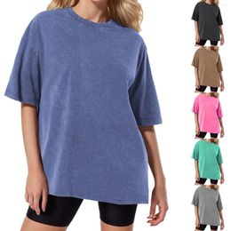 Women's T Shirts Oversized Cotton Shirt For Women Vintage T-shirts Casual Wash Tee Girl Retro Luxury Tops Clothing