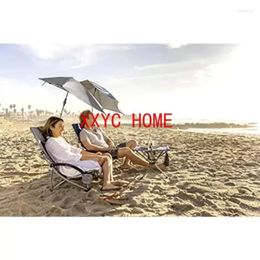 Camp Furniture Outdoor Folding Beach Chair With Umbrella Camping Picnic Portable Garden